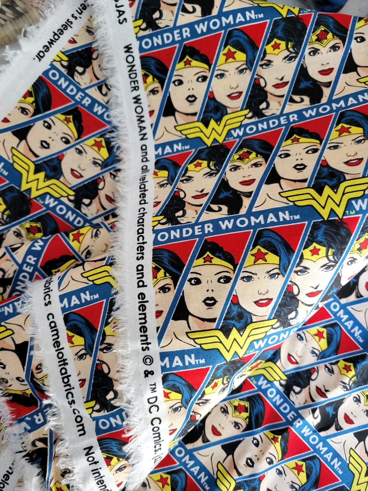 Wonder Woman portraits packed cotton sewing quilting fabric bhy