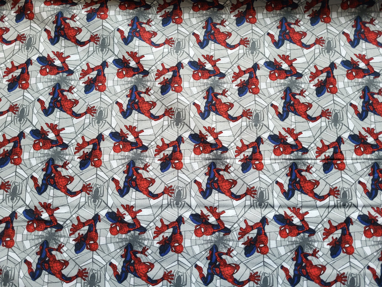Spiderman Web crawler cotton sew quilt fabric 0.72 yard x 44" wide Avengers