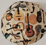 Saucer kippah reversible yamaka music theme musical instruments