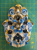 one of a kind quilled large hamsa