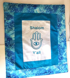 Hamsa Shalom y'all handmade banner