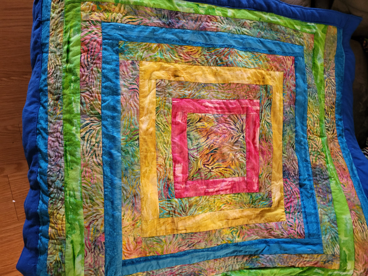 Vibrant batiks quilt