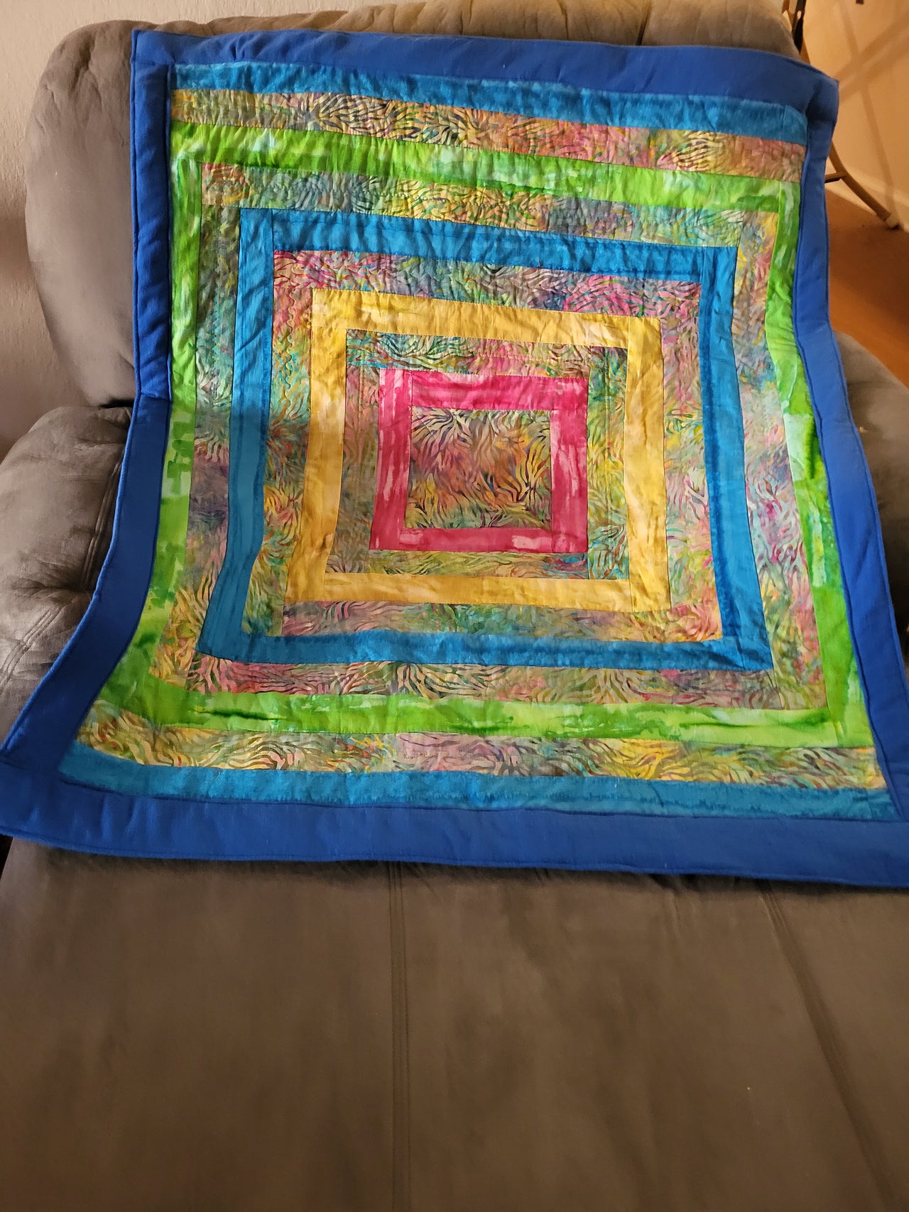 Vibrant batiks quilt