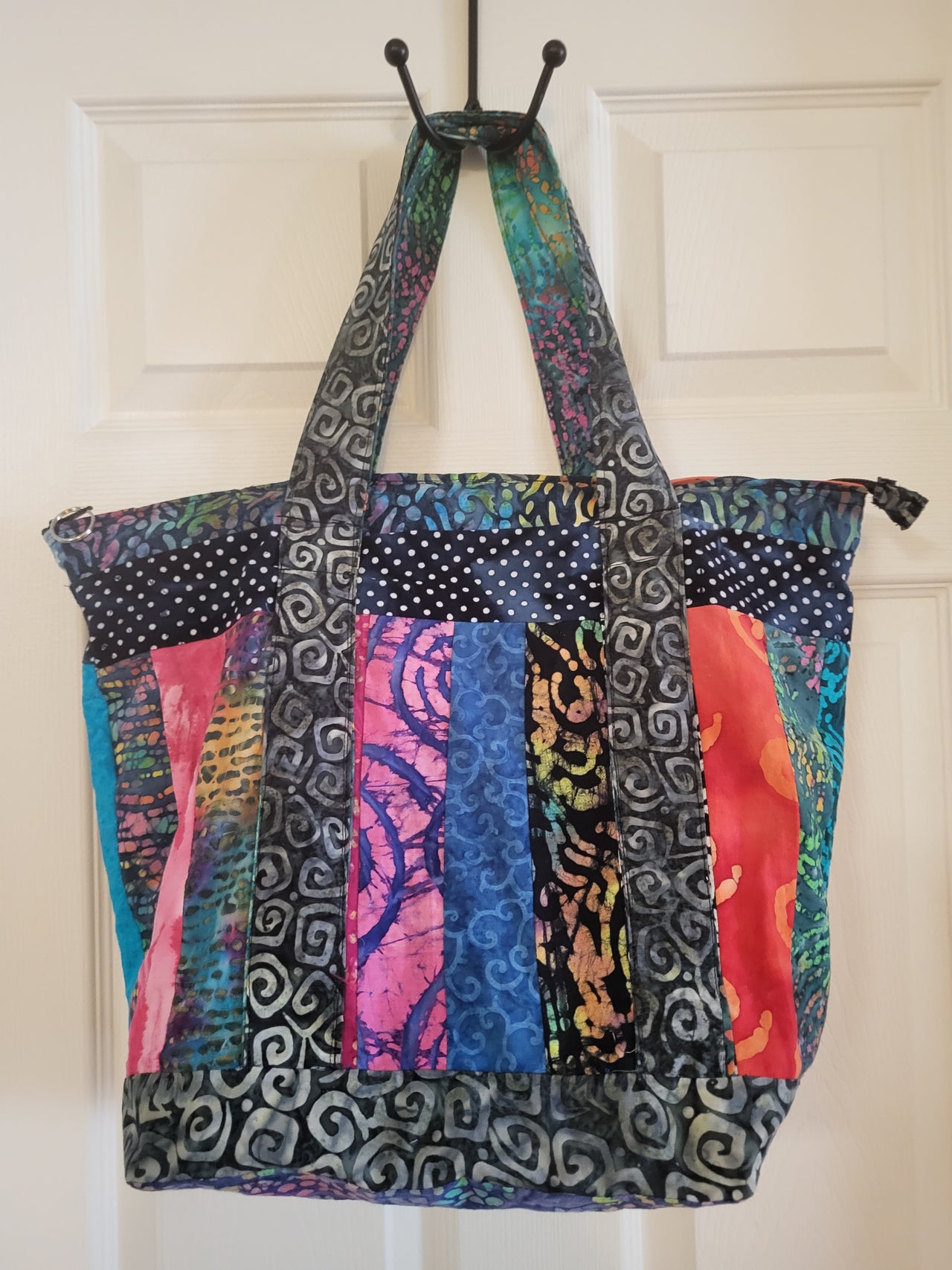 Bohemian colorful Batik tote bag