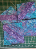 Batik striped quilted mini mats or mug rugs