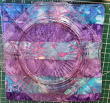 Batik striped quilted small placemats reversible