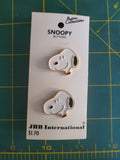 Vintage Snoopy and Woodstock metal and plastic shank sewing buttons