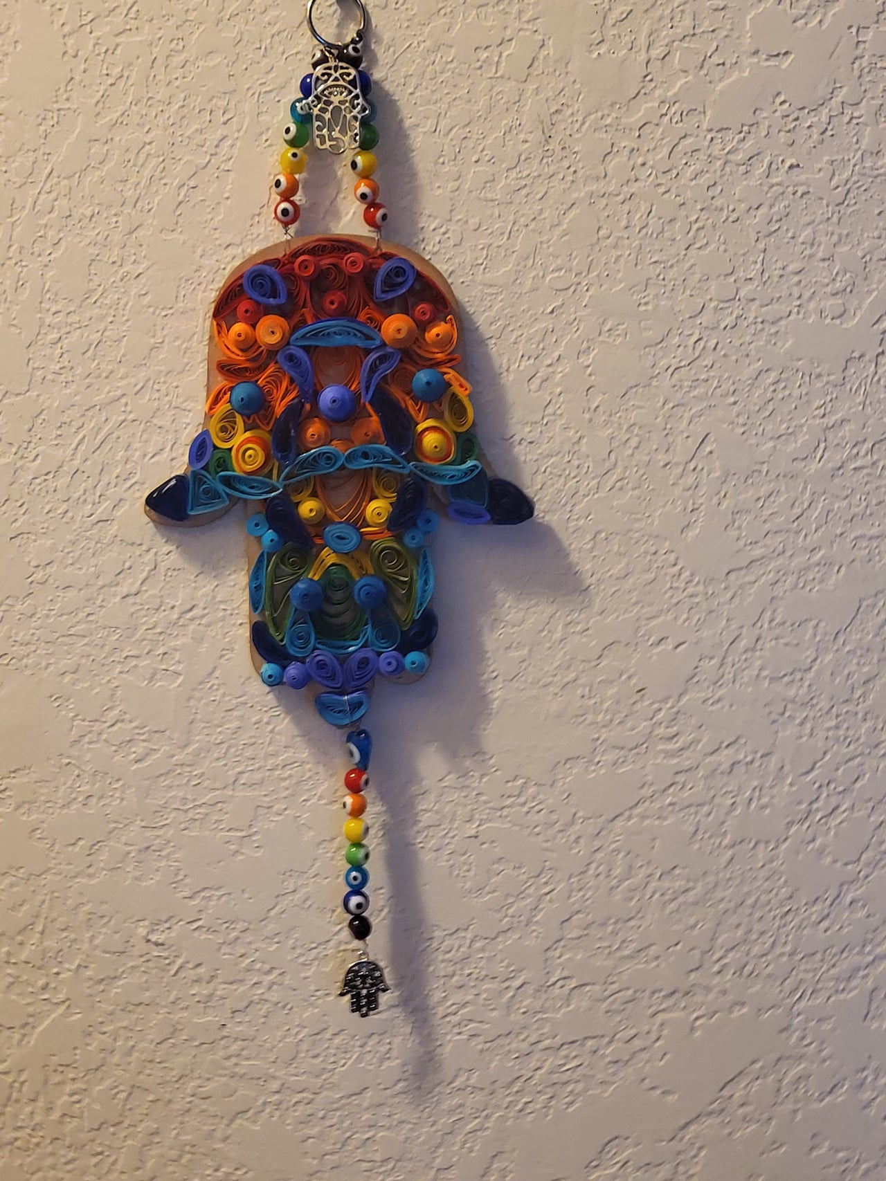 chakra quilled hamsa evil eye beads