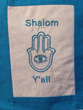 Shalom Y'all Hamsa Evil eye wall banner hanging