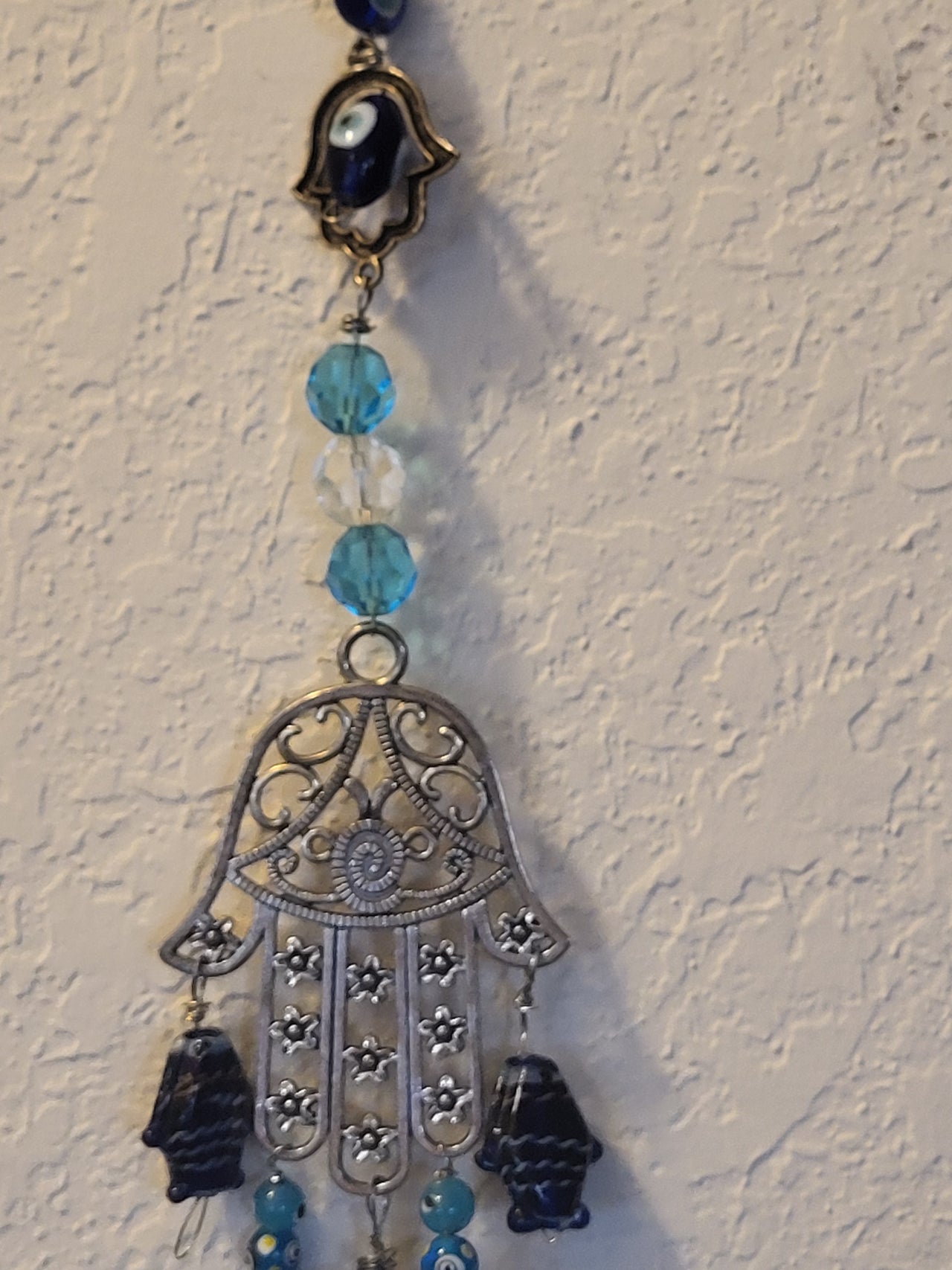 Hamsa beaded amulet
