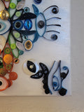 I've Got My Eyes on You quilled art piece