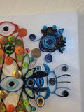I've Got My Eyes on You quilled art piece