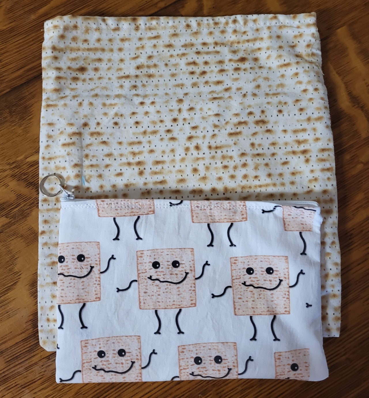 Matzah cover and Afikomen bag set for Passover Seder matzoh decor