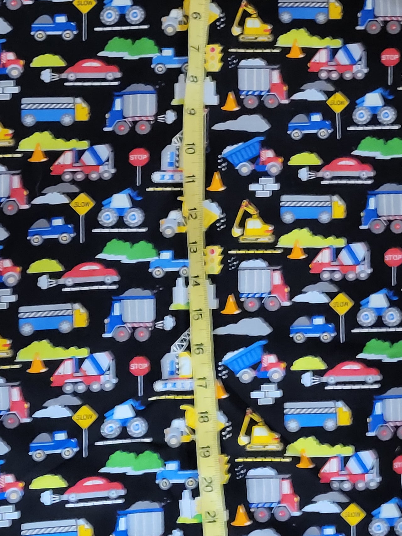 Construction vehicles trucks cotton sew quilt fabric BHY x 44" w