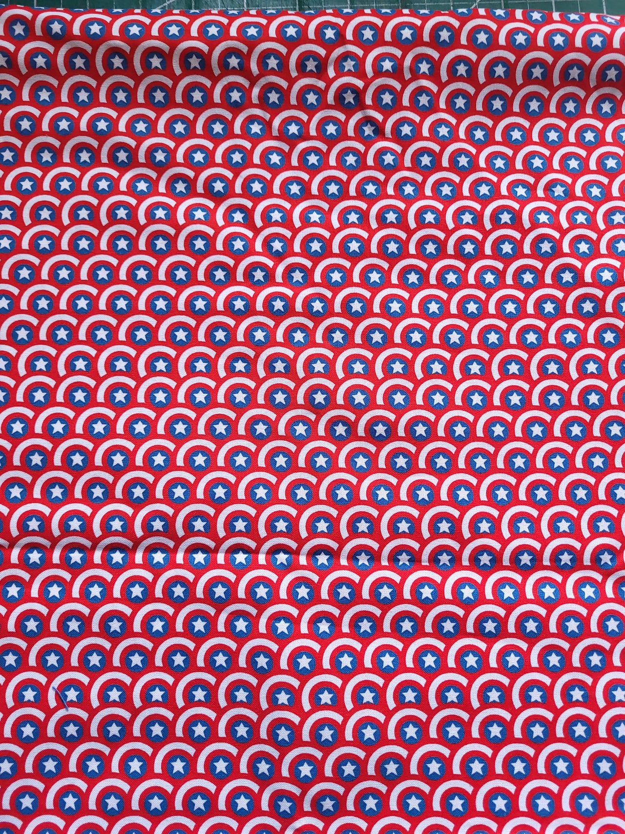 Captain America shield cotton fabric by the half yard Marvel comics Camelot 45" w