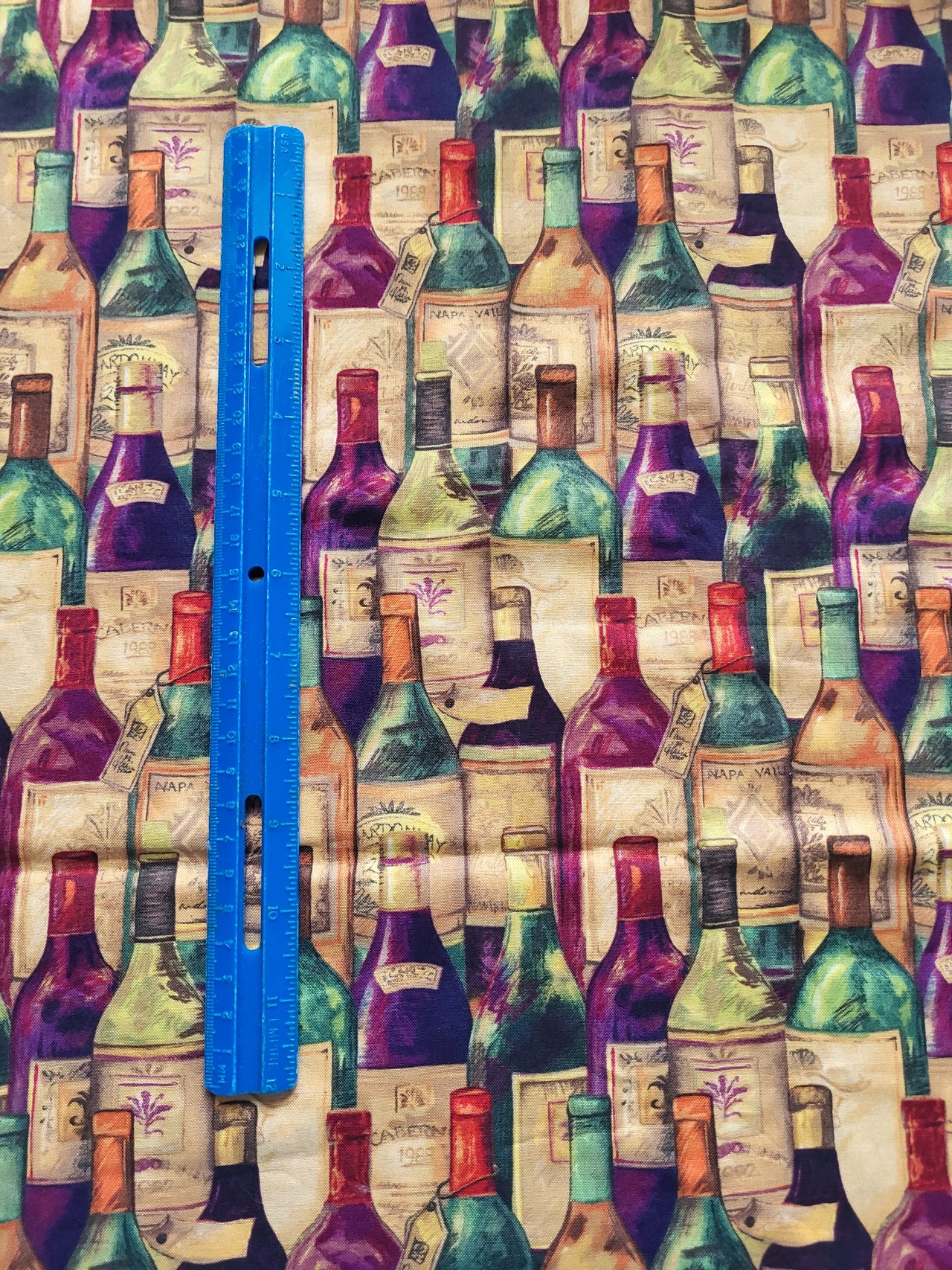 Packed wine bottons by Susan winget cotton sewing quilting fabric out of print bhy