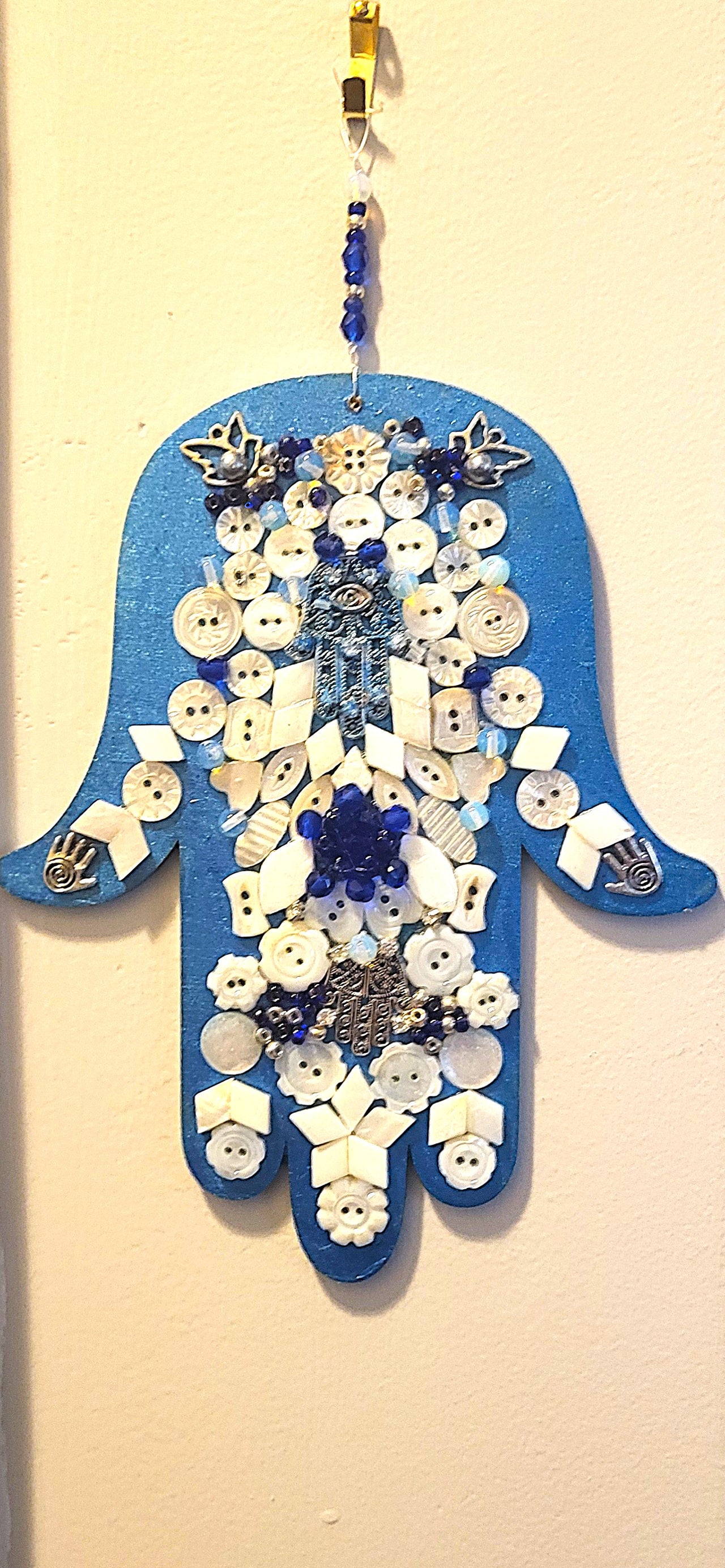 Hand of G-d multi-media wall hanging "Peace for All"