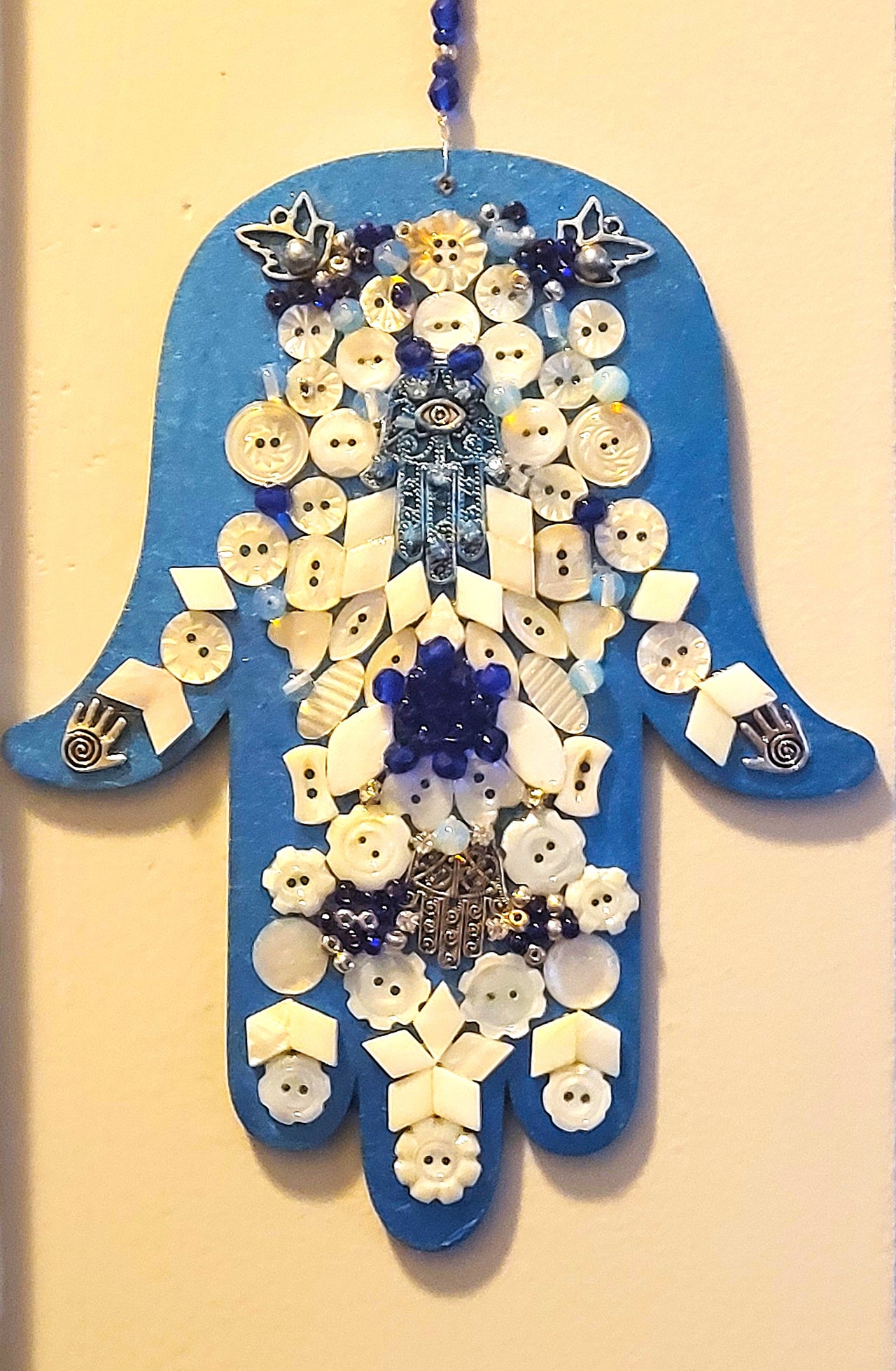 Hand of G-d multi-media wall hanging "Peace for All"