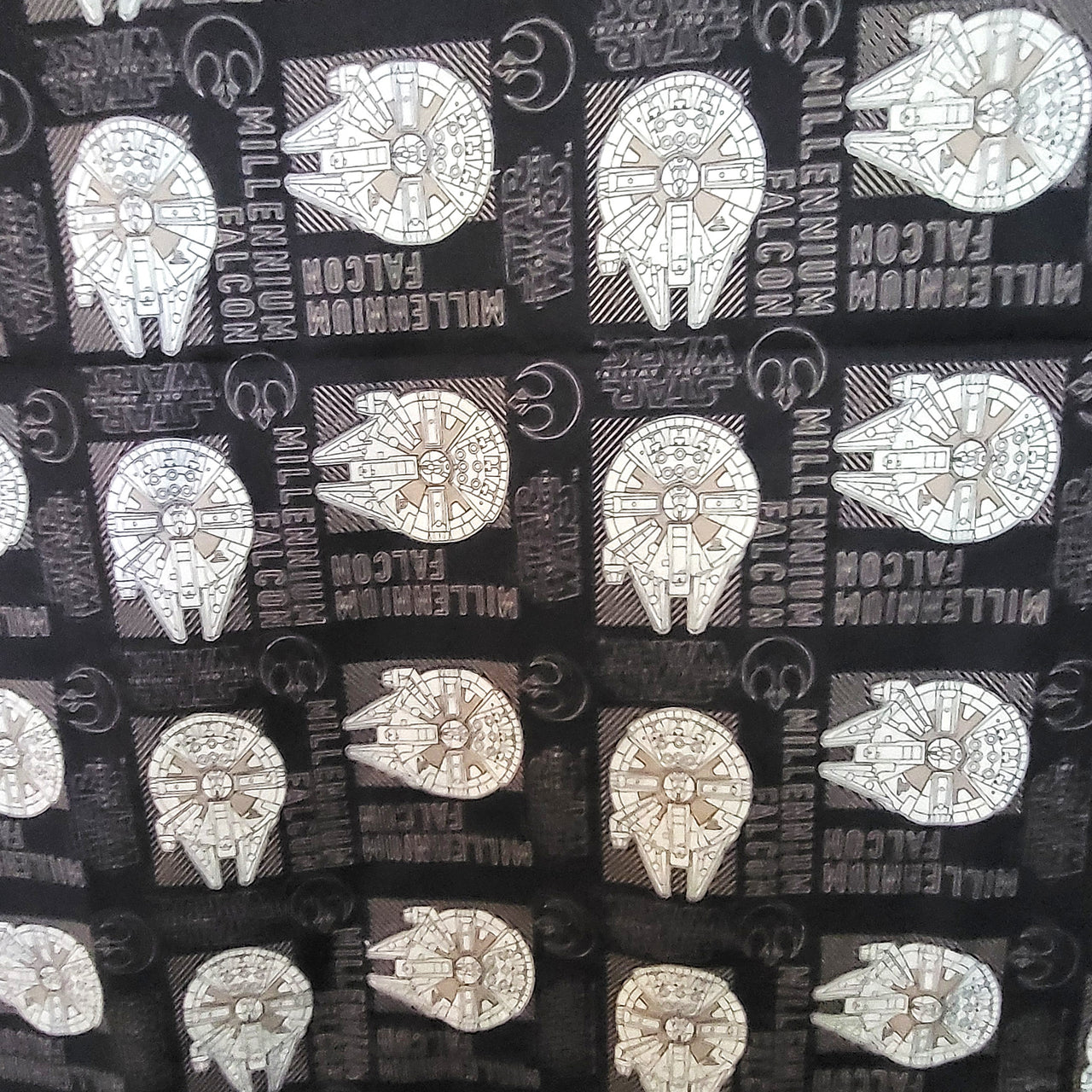 Star Wars Millennium Falcon cotton quilting fabric by half yd x 44" w space ship