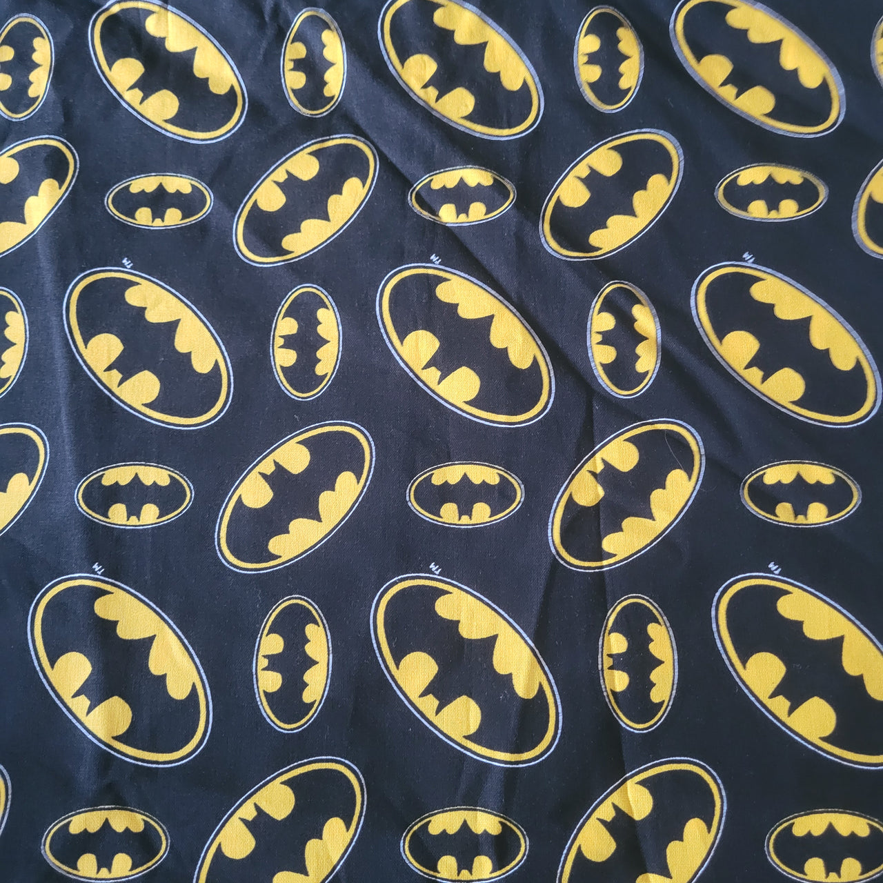 Batman Bat Signal DC comics Camelot fabrics cotton sewing quilting fabric bhy x 45"