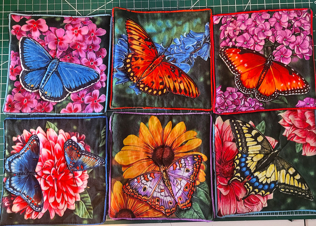 Butterflies and Flowers mini insulated mats