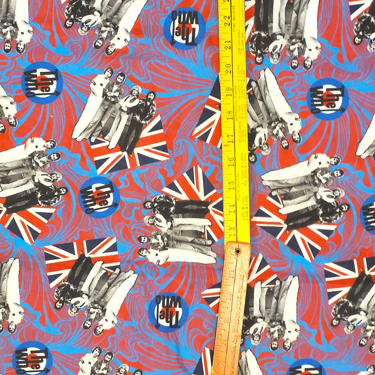 The Who British rock bank cotton quilting fabric by half yard x 44" w music oop