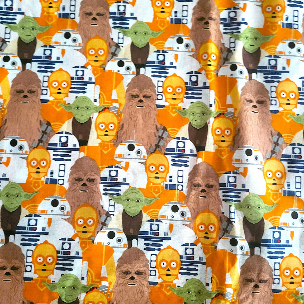 Star Wars Chewie Yoda Droids cotton sewing quilt fabric bhy x 45" w characters