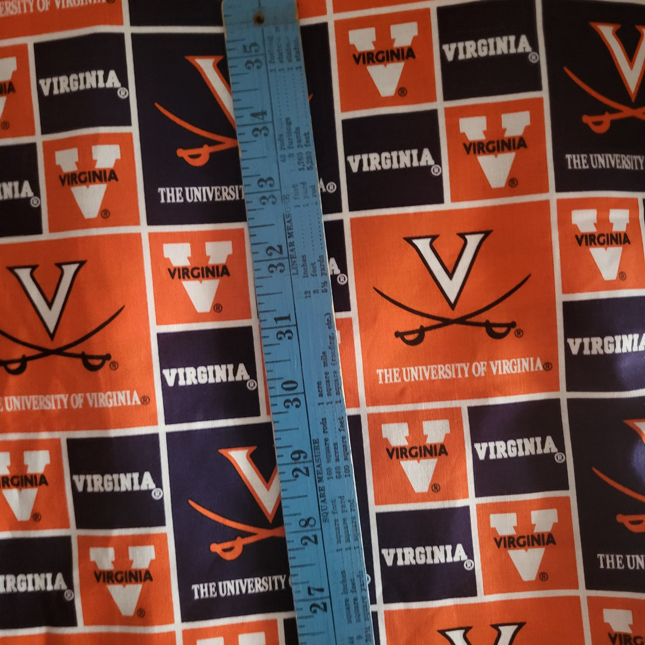 NCCA University of Virginia Cavaliers cotton quilting sew fabric 1/2 yard x 43" w
