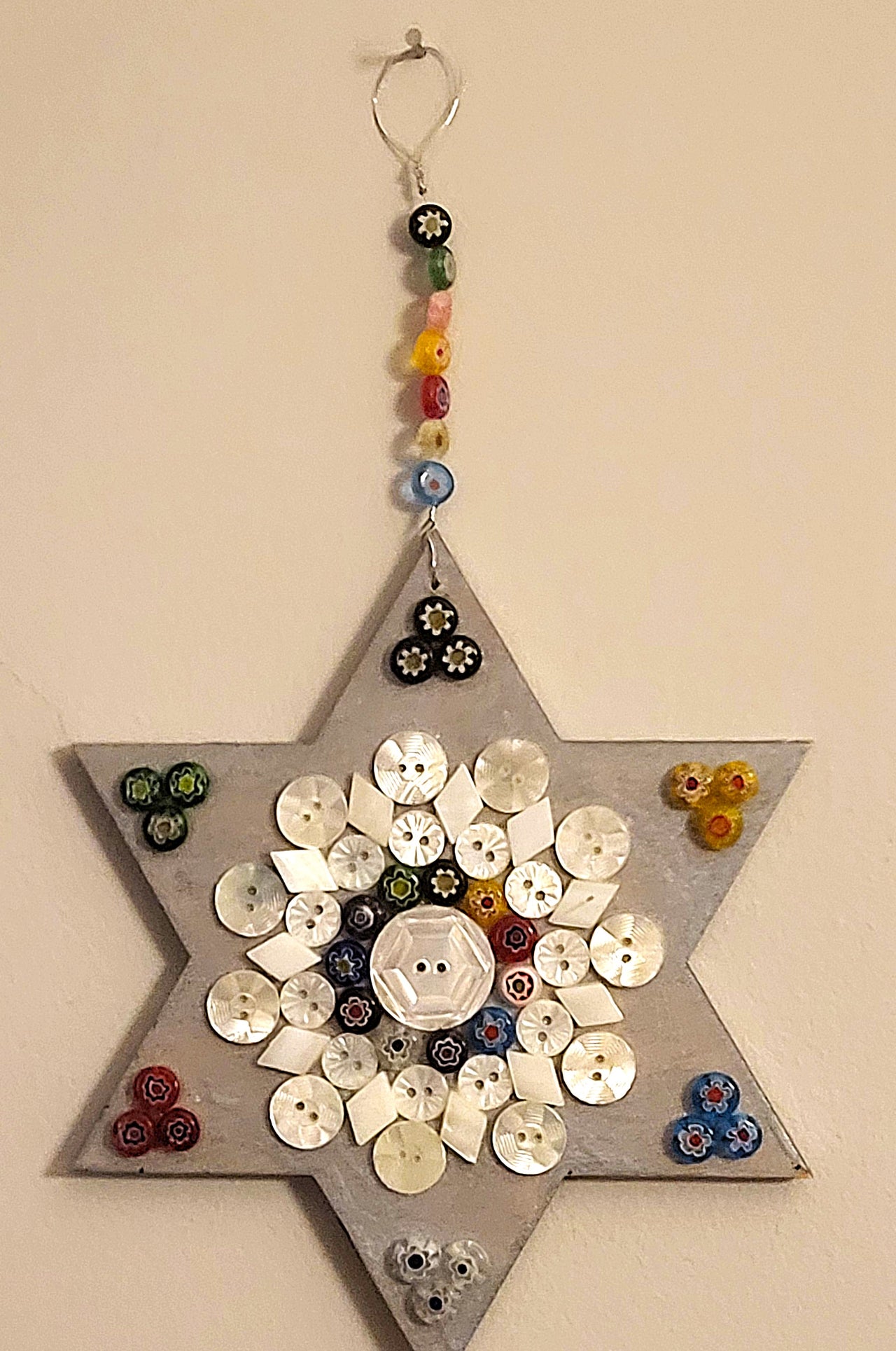 Mother of Pearl Mixed media Silver Star of David
