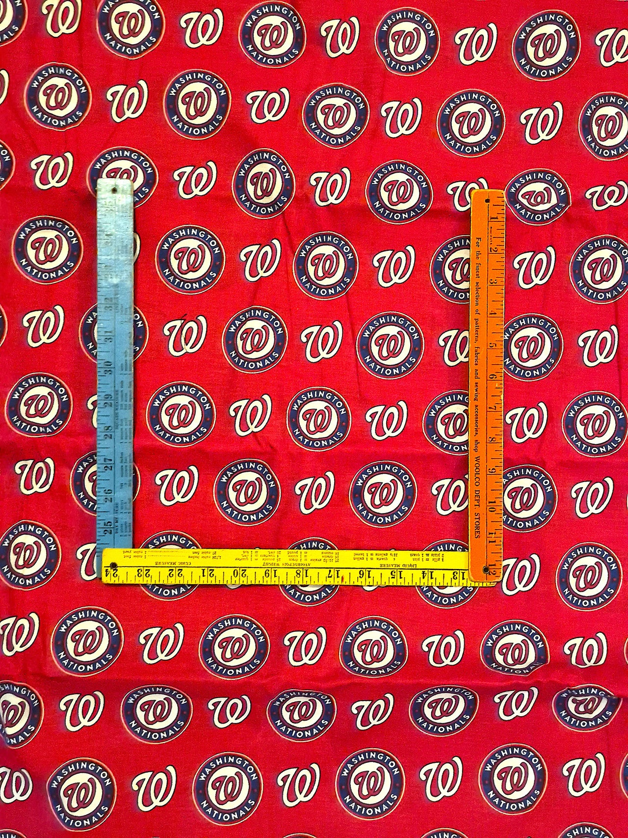 Share MLB Washington Nationals cotton quilting fabric bhy x 58" w major league baseball