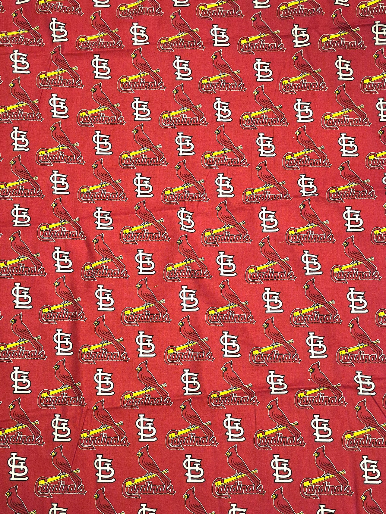 MLB St. Louis Cardinals cotton quilt sew fabric bhy x 58" wide