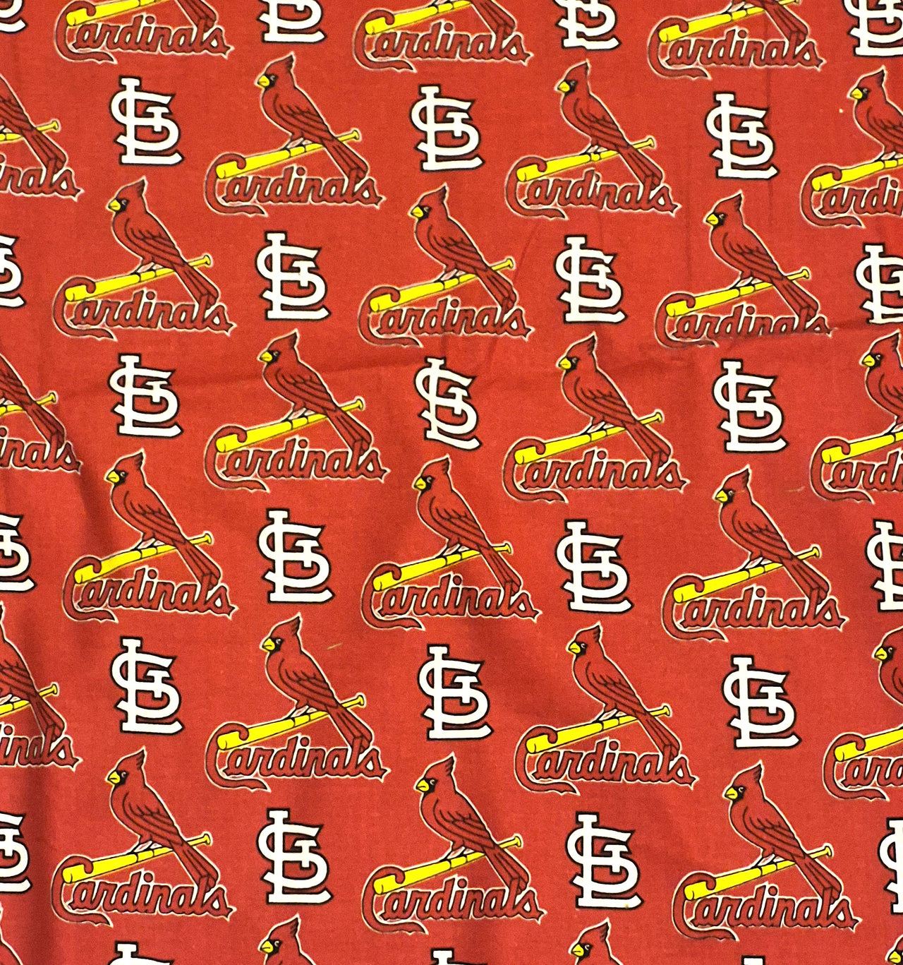 MLB St. Louis Cardinals cotton quilt sew fabric bhy x 58" wide