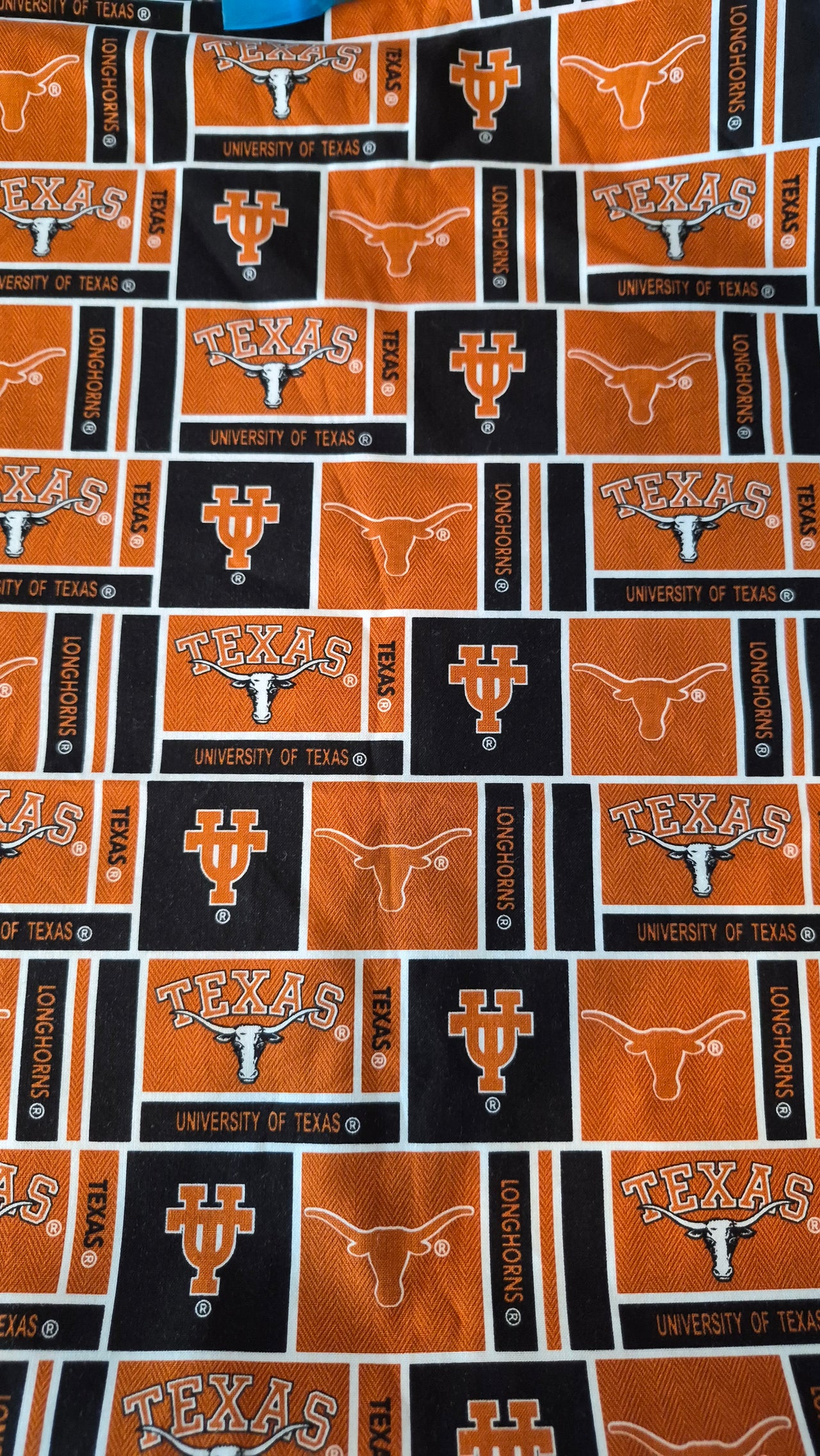Share NCCA University of Texas cotton quilt sew fabric 1/2 yd x 44" Longhorn