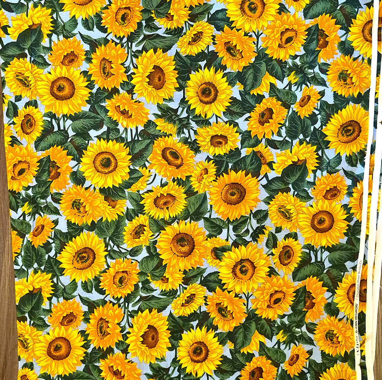 Bright Sunflowers cotton sewing quilting fabric bhy x 45" w Joan Messmore