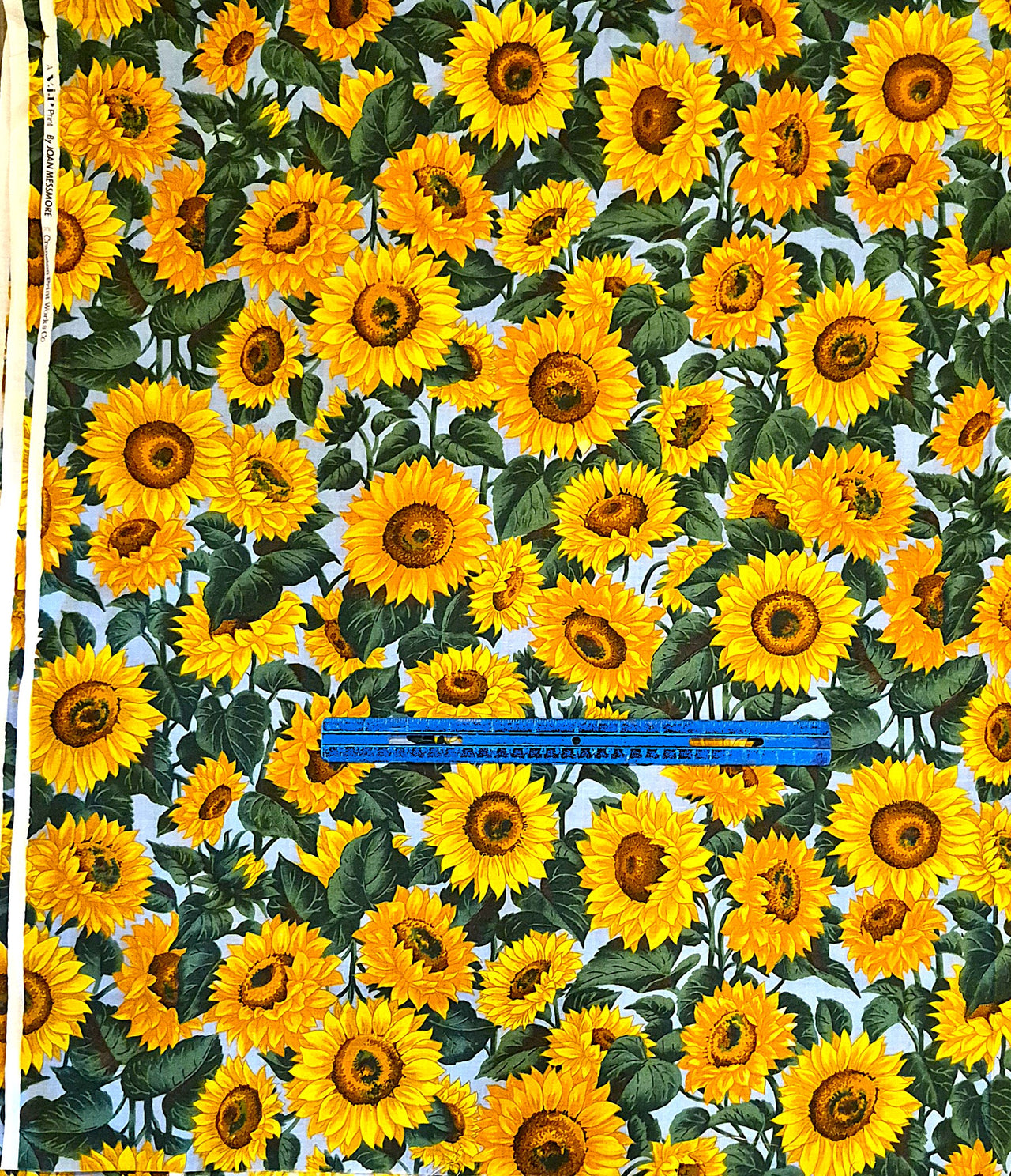 Bright Sunflowers cotton sewing quilting fabric bhy x 45" w Joan Messmore