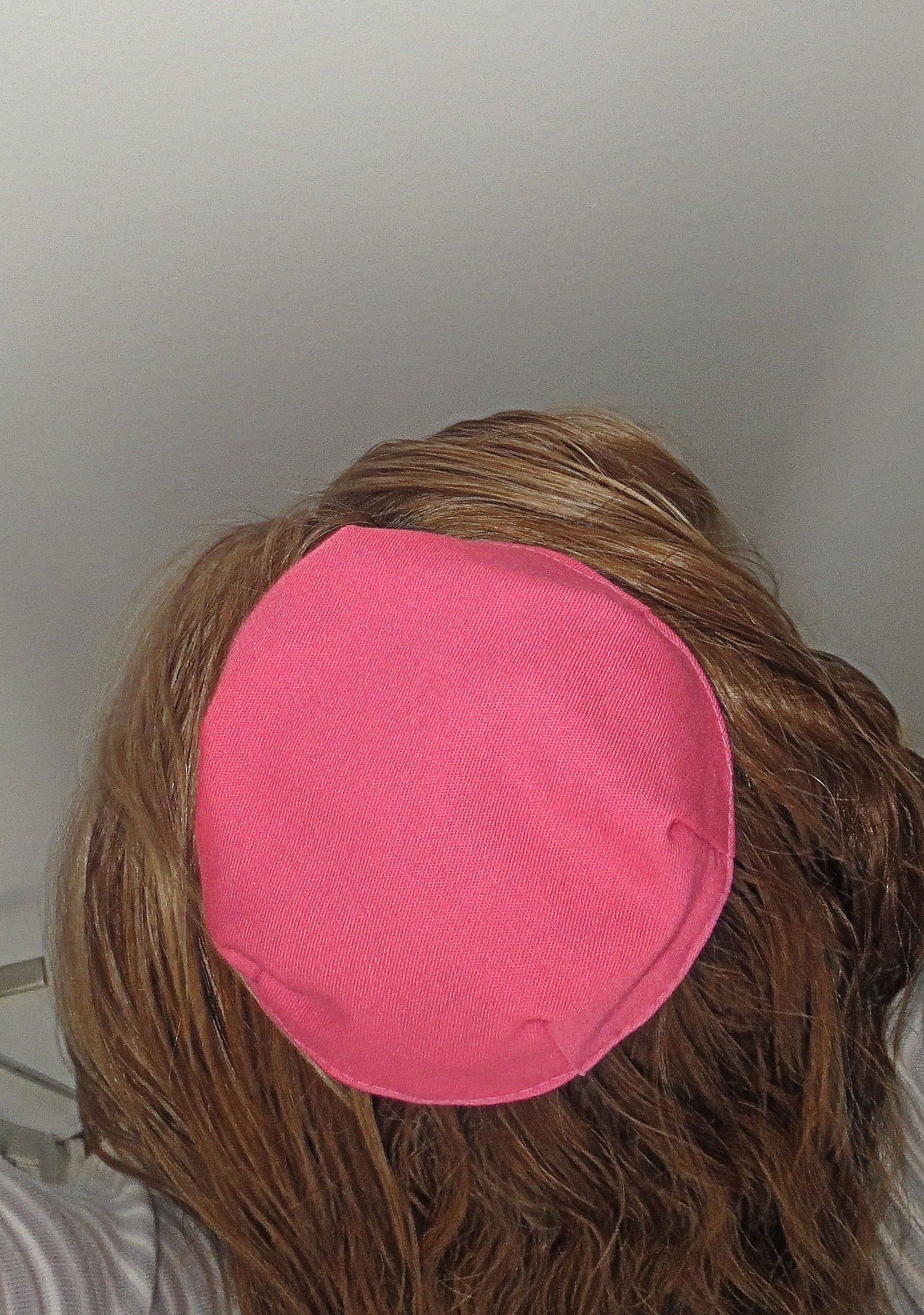 pink saucer yarmulke