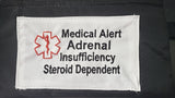 Adrenal Insufficiency Toss in your bag zippered medical insulated case with alert label