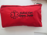 Epipen ® medical alert label insulated holder carrier bag embroidered