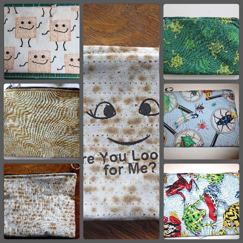 Afikomen zippered lined case or bag