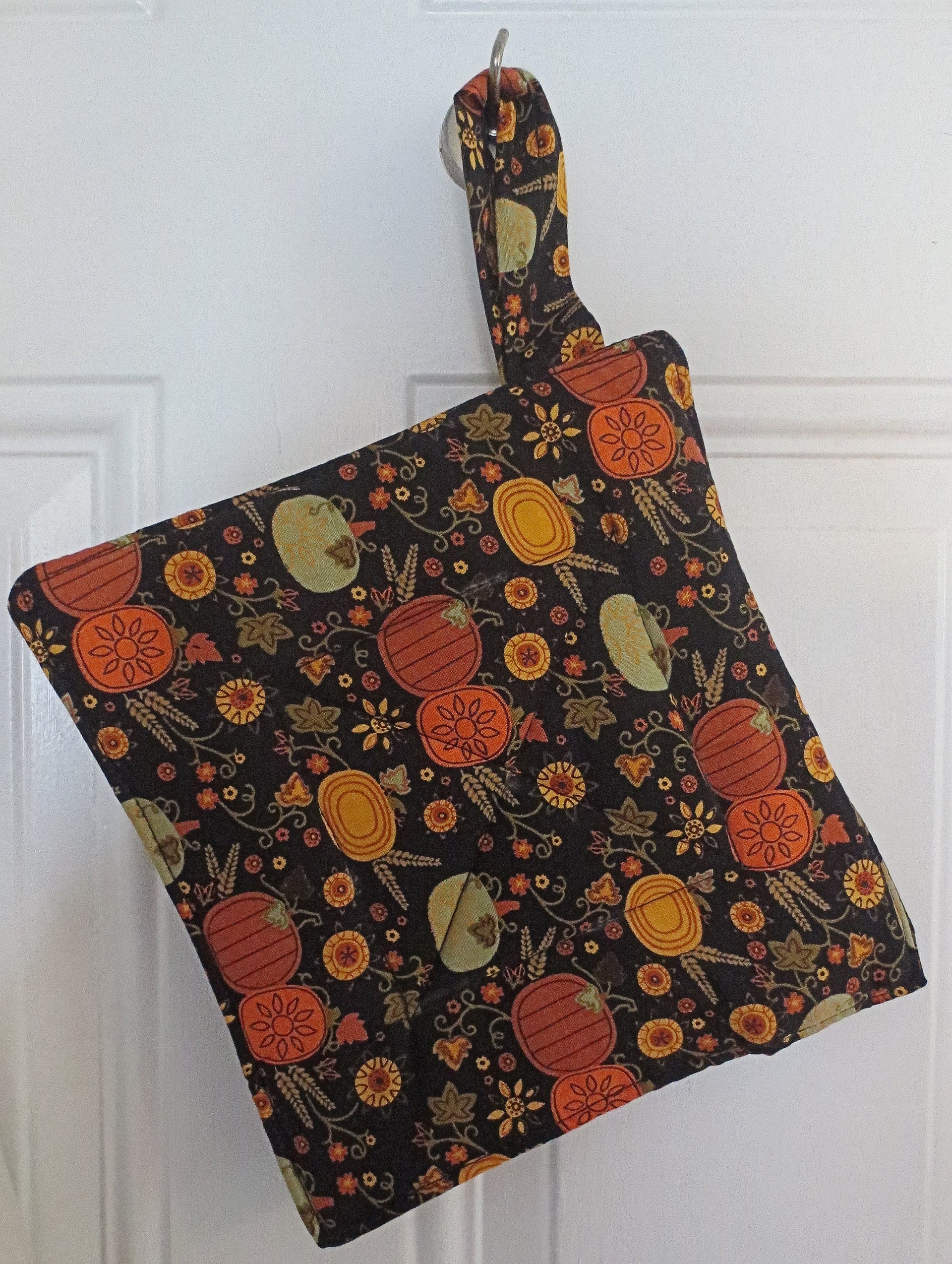 pot holders / trivets quilted thick double insulated useful home decor autumn pumpkins