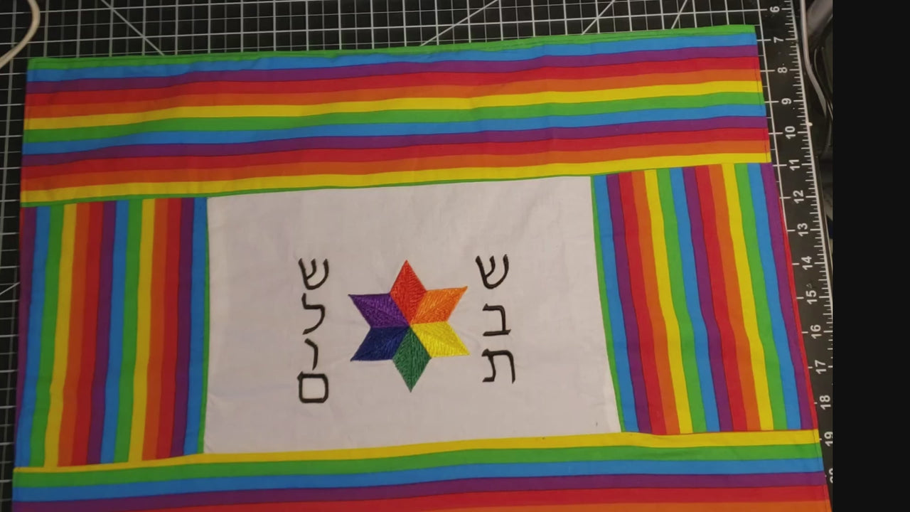 video Rainbow Pride challah cover