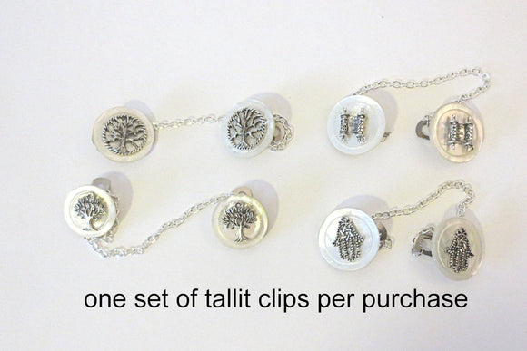 charm mother of pearl tallis clips