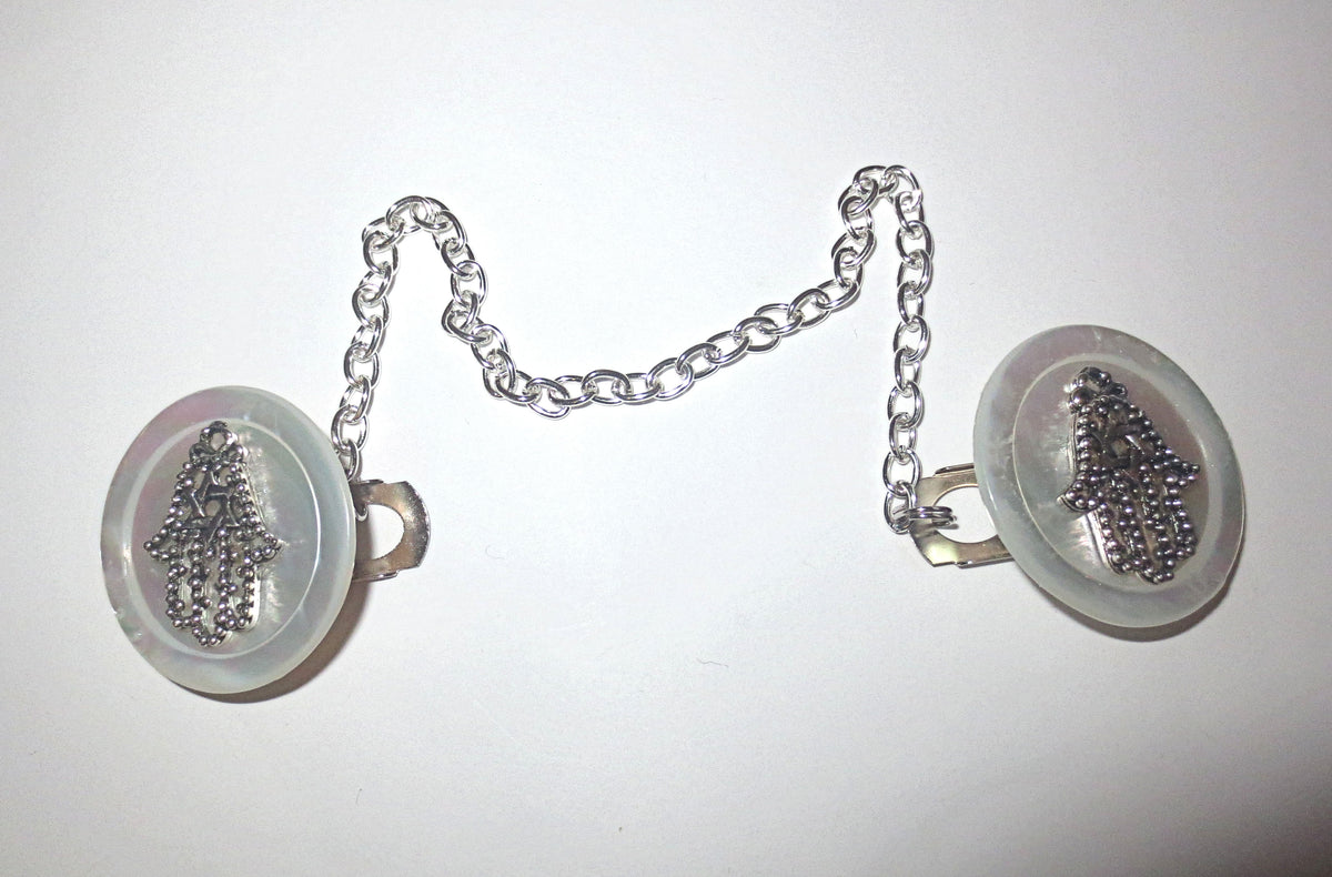 Tallit clips hamas mother of pearl