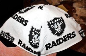 nfl regular kippah or yarmulke oakland raiders white