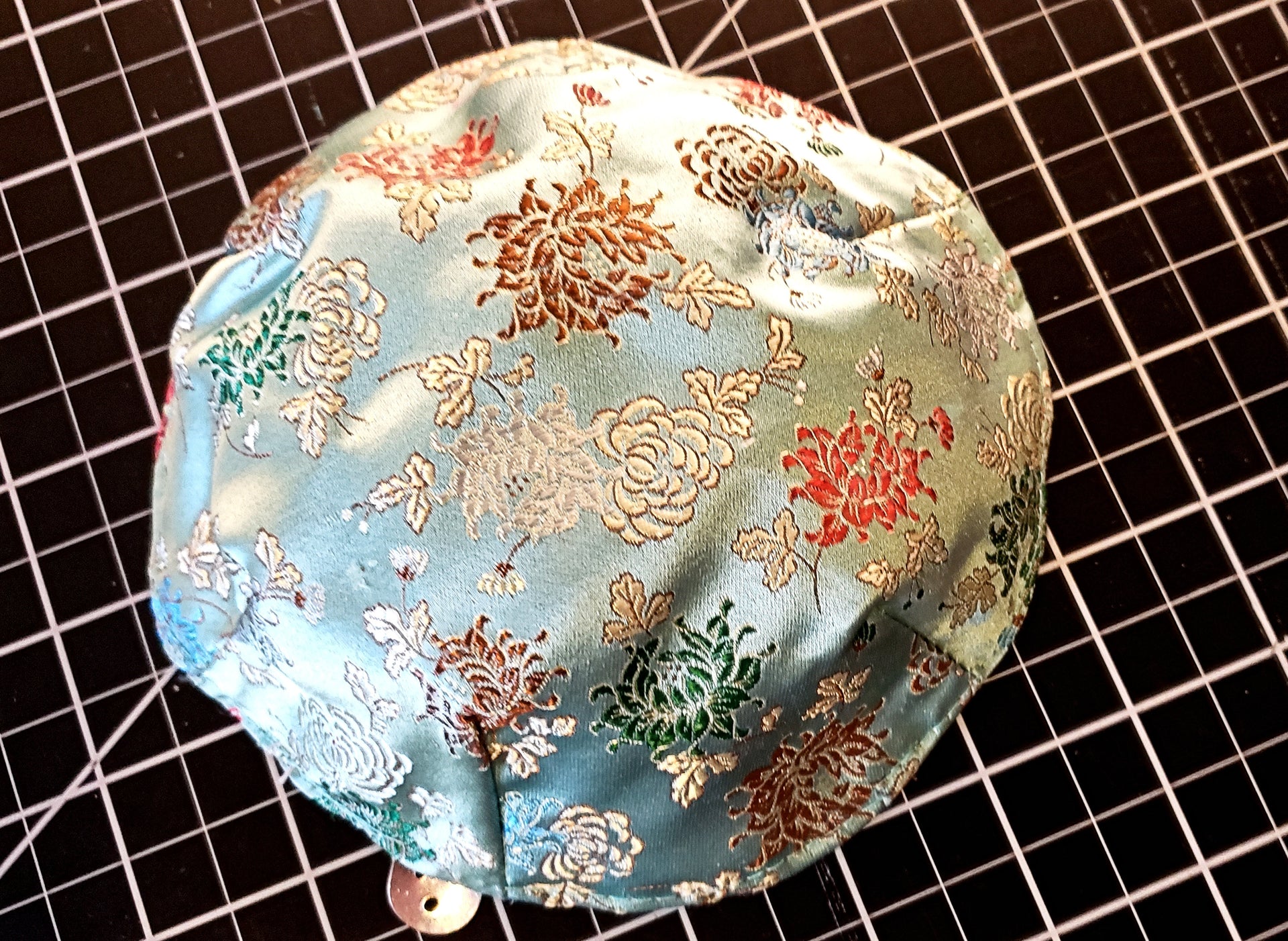 patterned silk small or saucer kippah