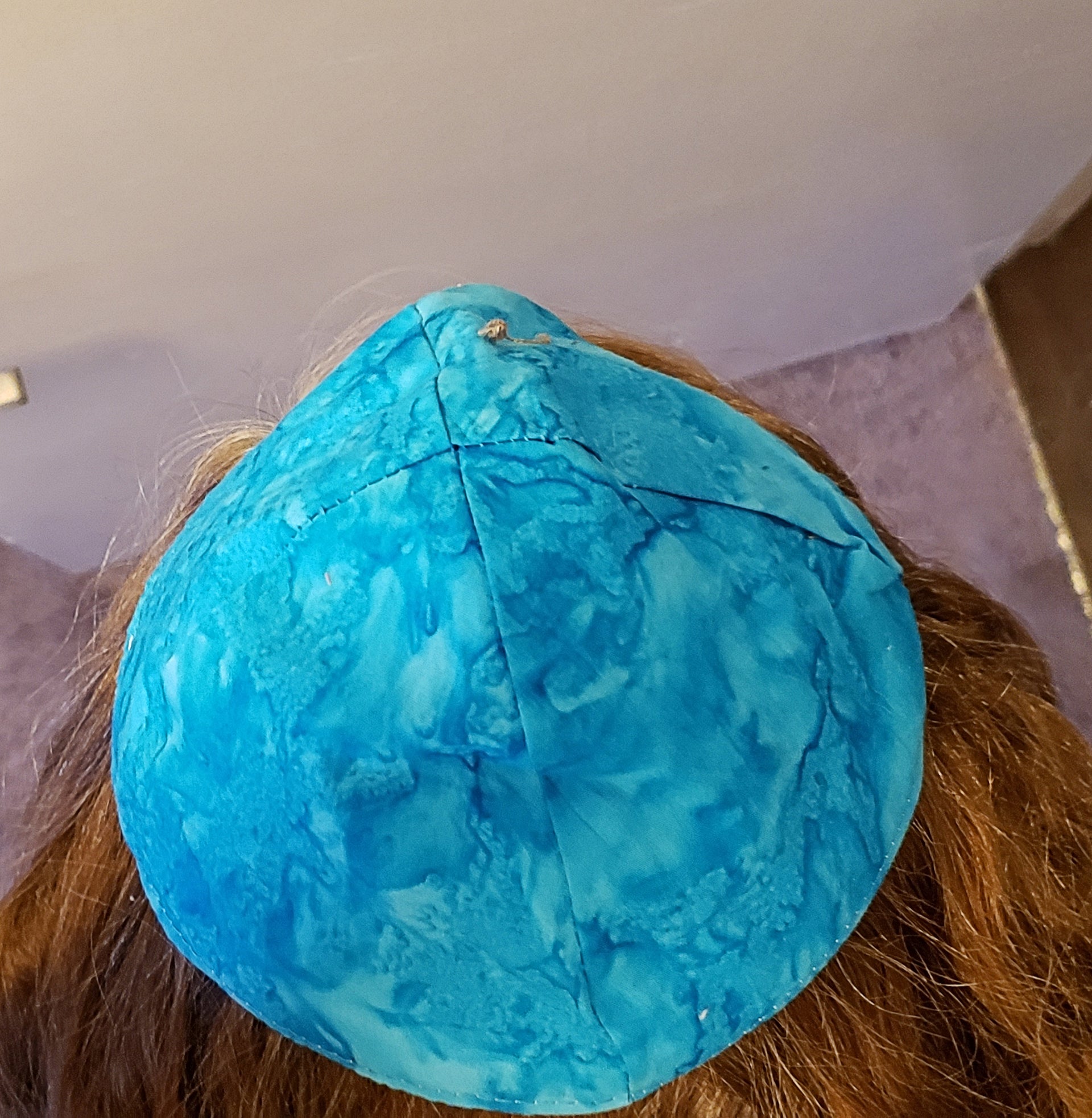 batik kippahs or yarmulke turquoise