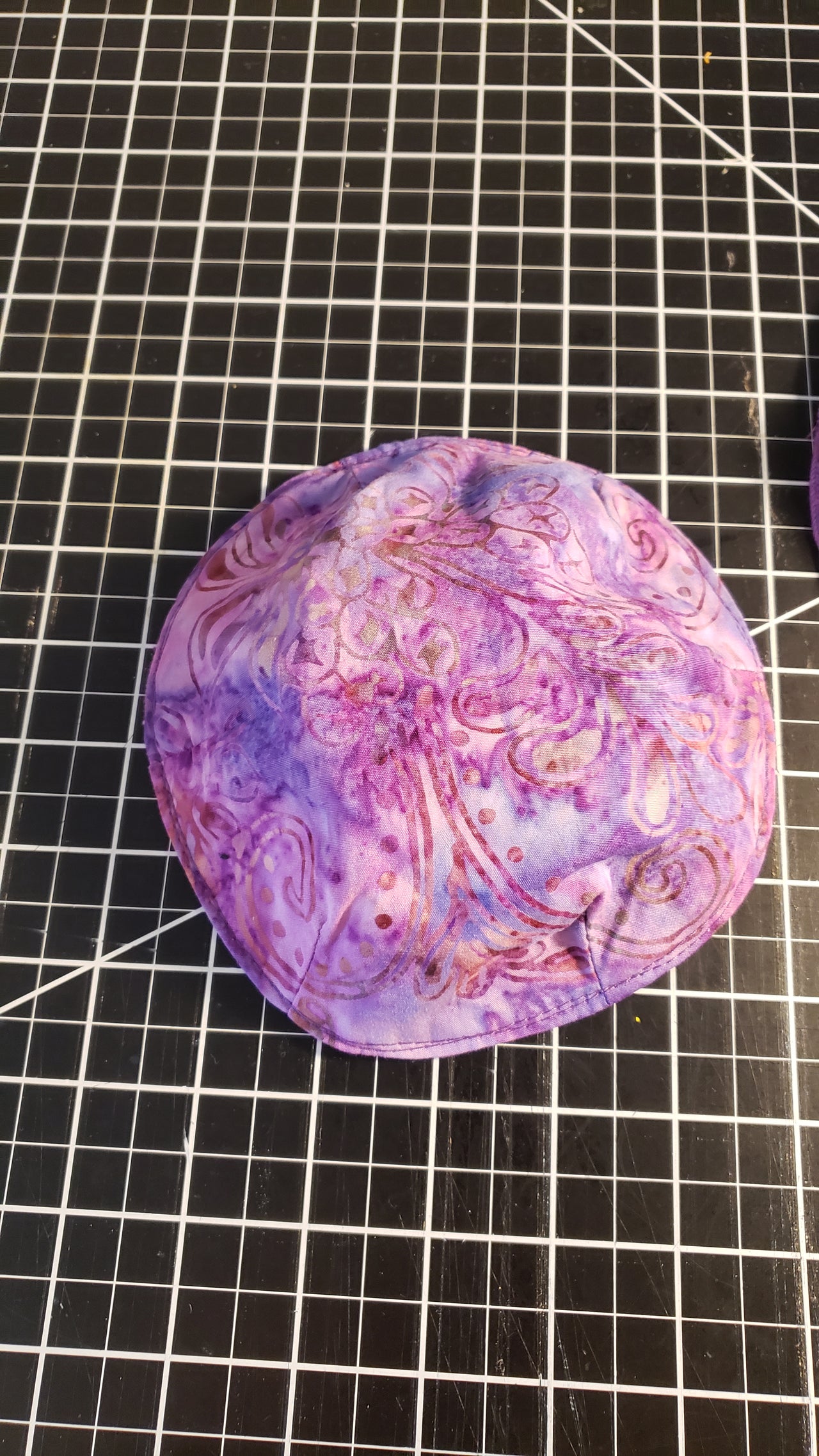 small batik kippah or yarmulke saucer style