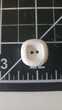 colt # 7 button square with rippled edging 3/4" / white
