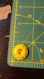 vintage colt sewing buttons # 6 pattern 3/4" / yellow