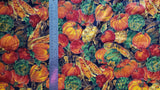 Joan Messmore autumn pumpkins Fall harvest cotton fabric oop 1 yard